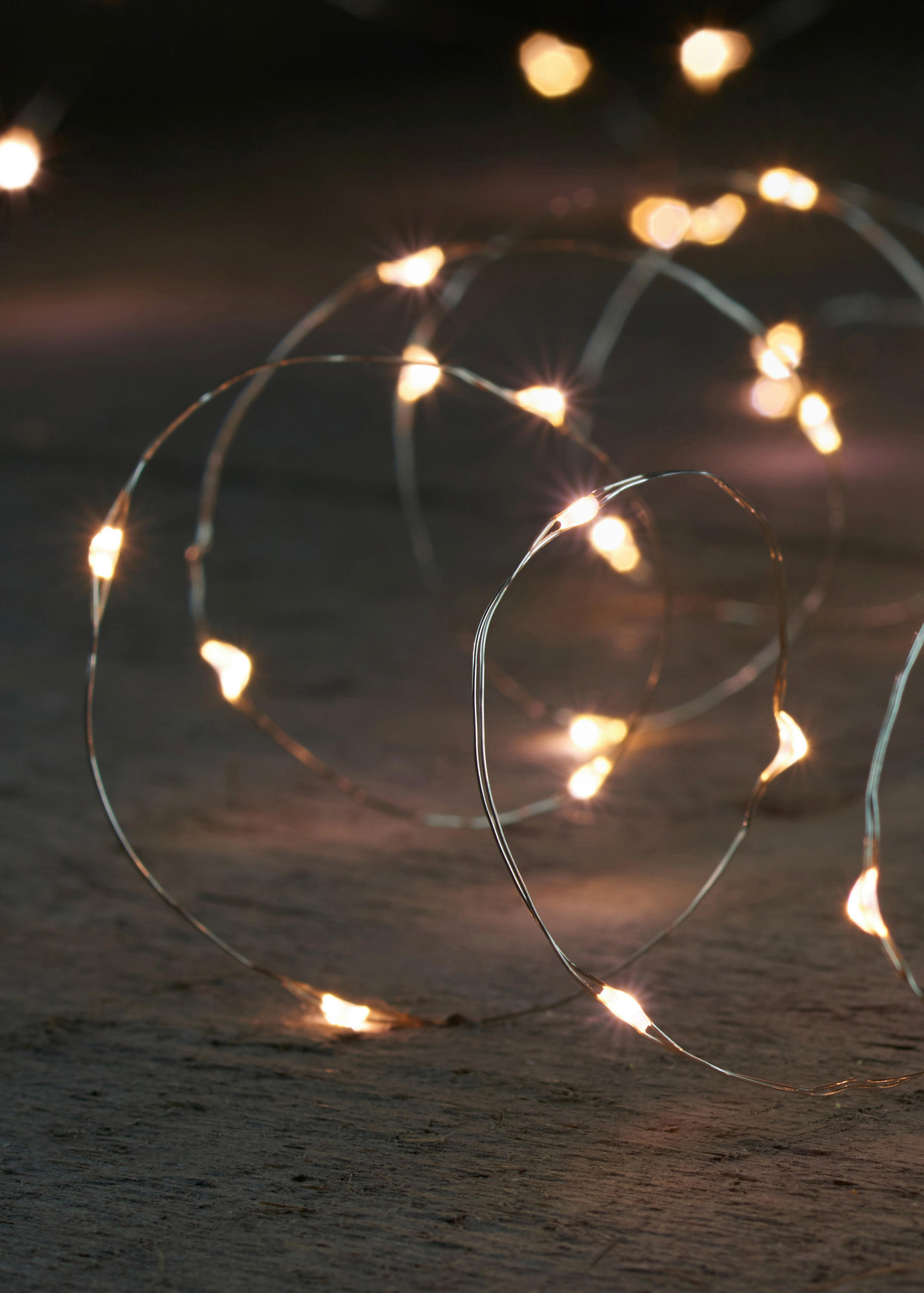 Lichterkette mit 100LED´s 500 cm  - Silberfarben, Basics, Kunststoff/Metall (500cm)
