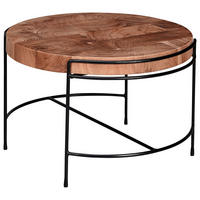 SOFFBORD i trä 62/62/40 cm  - svart/akaciefärgad, Klassisk, metall/trä (62/62/40cm) - MID.YOU