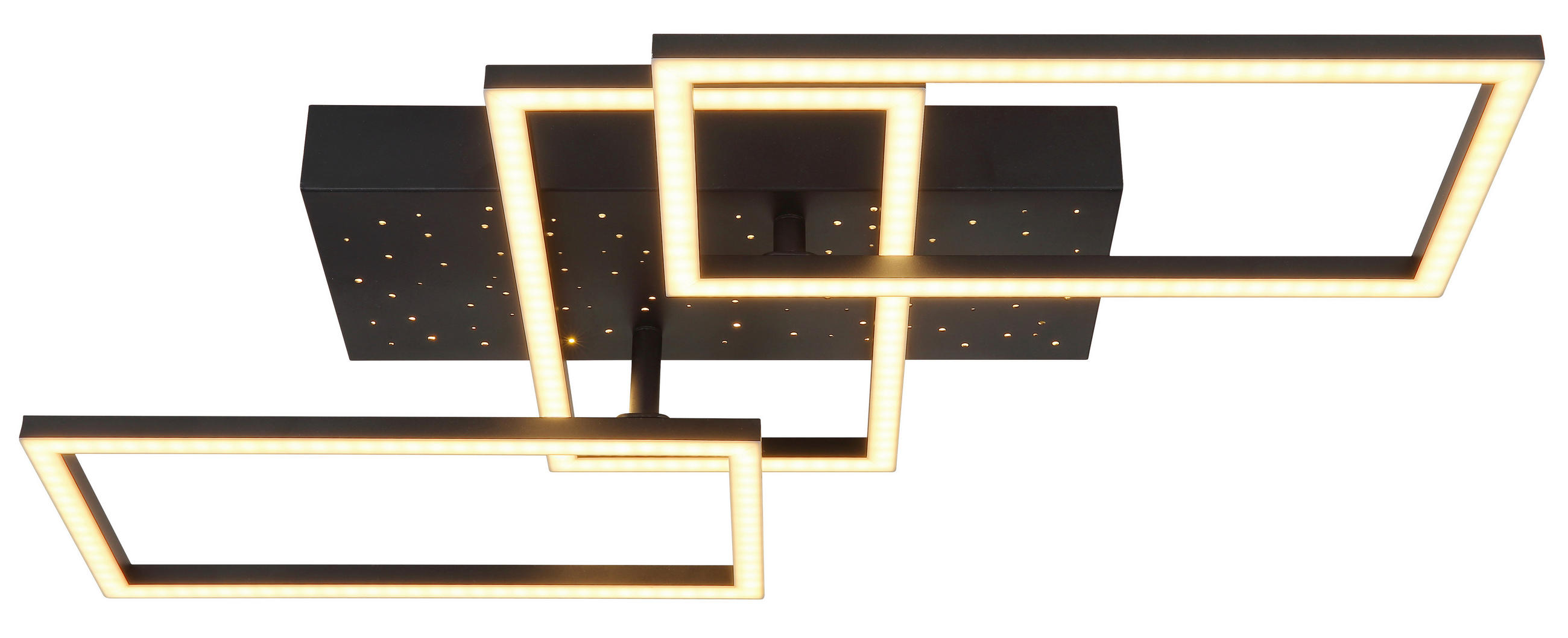 LED-DECKENLEUCHTE 40 W    59/40,5/9,7 cm  - Opal/Schwarz, Design, Kunststoff/Metall (59/40,5/9,7cm) - Globo