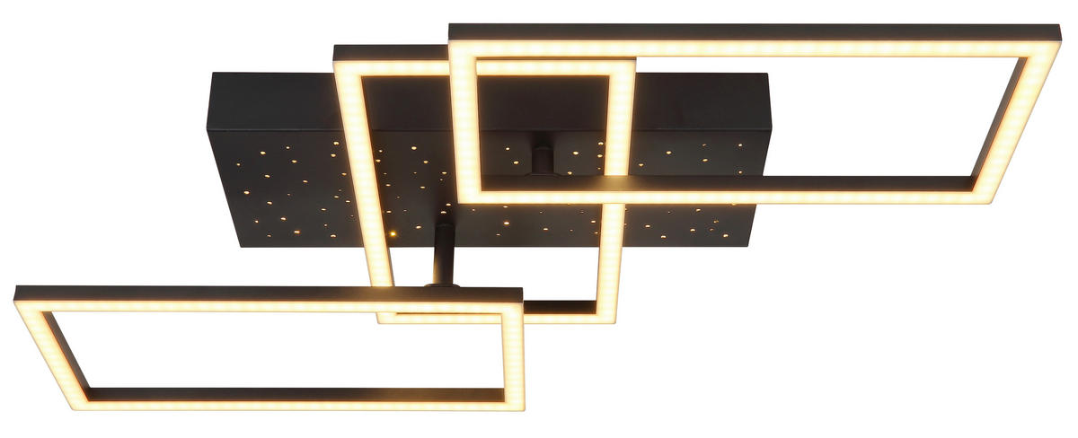 STROPNA LED-SVETILKA   //3000 K/230 V/ - črna/opal, Design, kovina/umetna masa (59/40,5/9,7cm) - Globo