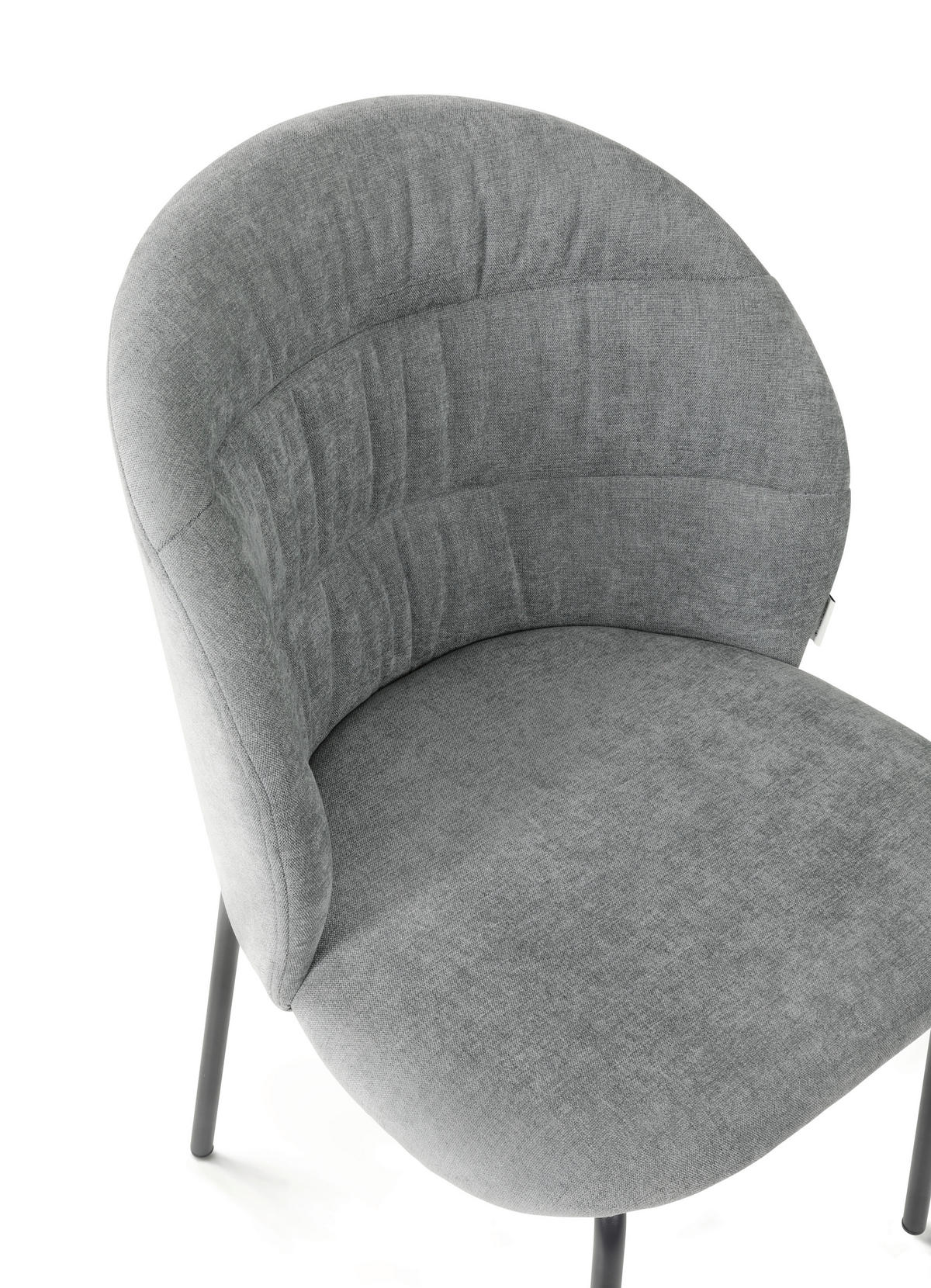 STUHL  in Stahl Chenille Metall, Textil  - Schwarz/Grau, Basics, Textil/Metall (51/83/59cm) - Tom Tailor