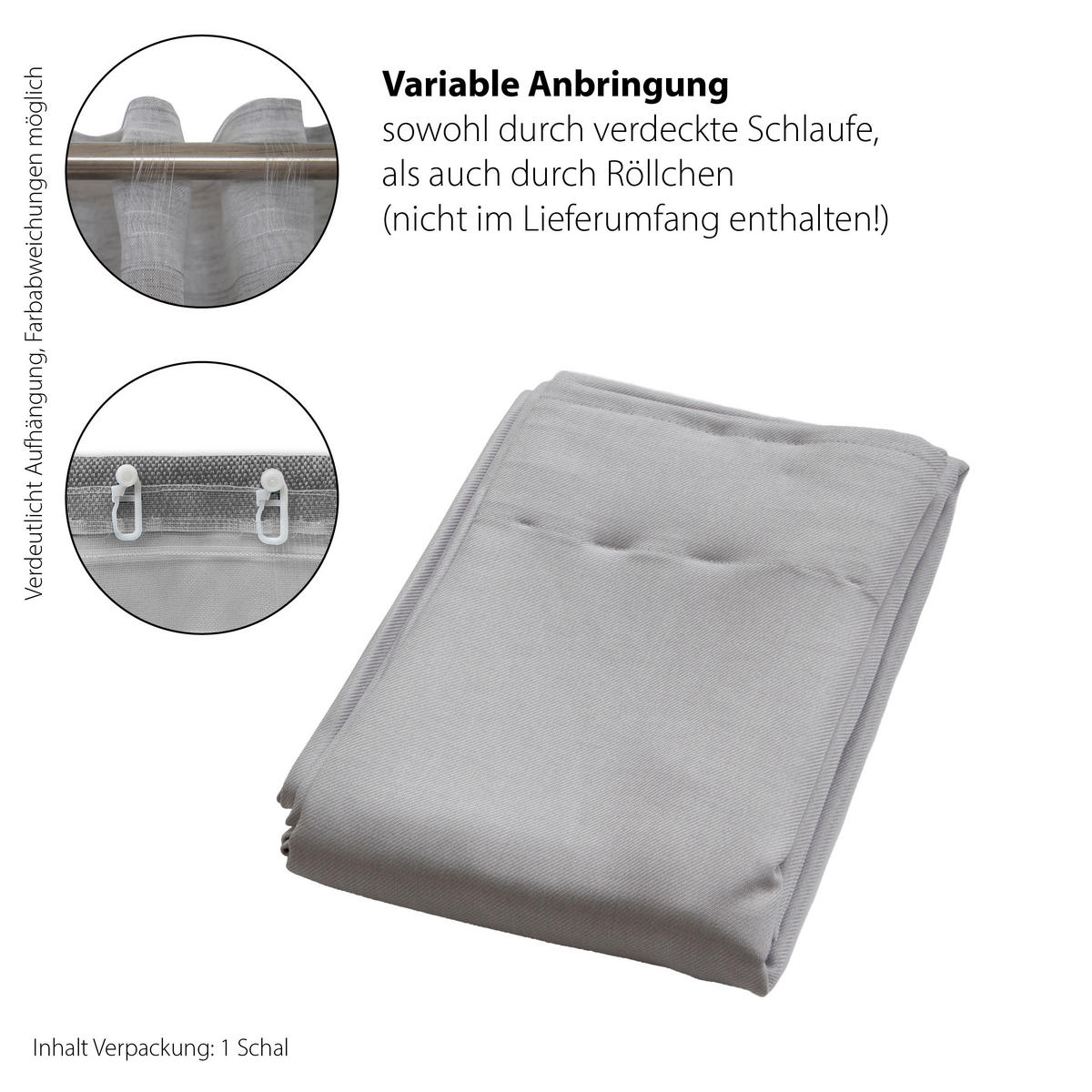 LÄRMSCHUTZVORHANG ASTON 140/245 cm   - Weiß, Basics, Textil (140/245cm)