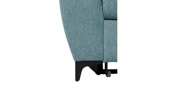 ECKSOFA Petrol Velours - Petrol/Schwarz, KONVENTIONELL, Textil/Metall (255/217cm) - Carryhome