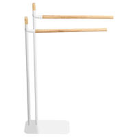 HANDTUCHHALTER 53/85,5/15 cm  - Weiss/Naturfarben, Design, Holz/Metall (53/85,5/15cm) - Sadena