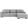 ECKSOFA  in Chenille Hellgrau  - Hellgrau/Grau, KONVENTIONELL, Kunststoff/Textil (293/205cm) - Carryhome