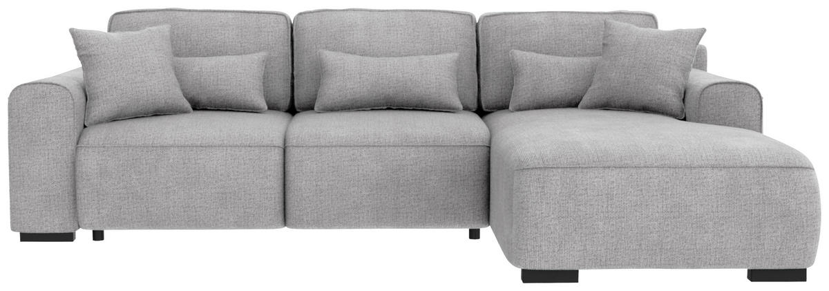 ECKSOFA Hellgrau Chenille  - Hellgrau/Grau, KONVENTIONELL, Kunststoff/Textil (293/205cm) - Carryhome