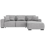 ECKSOFA Hellgrau Chenille  - Hellgrau/Grau, KONVENTIONELL, Kunststoff/Textil (293/205cm) - Carryhome