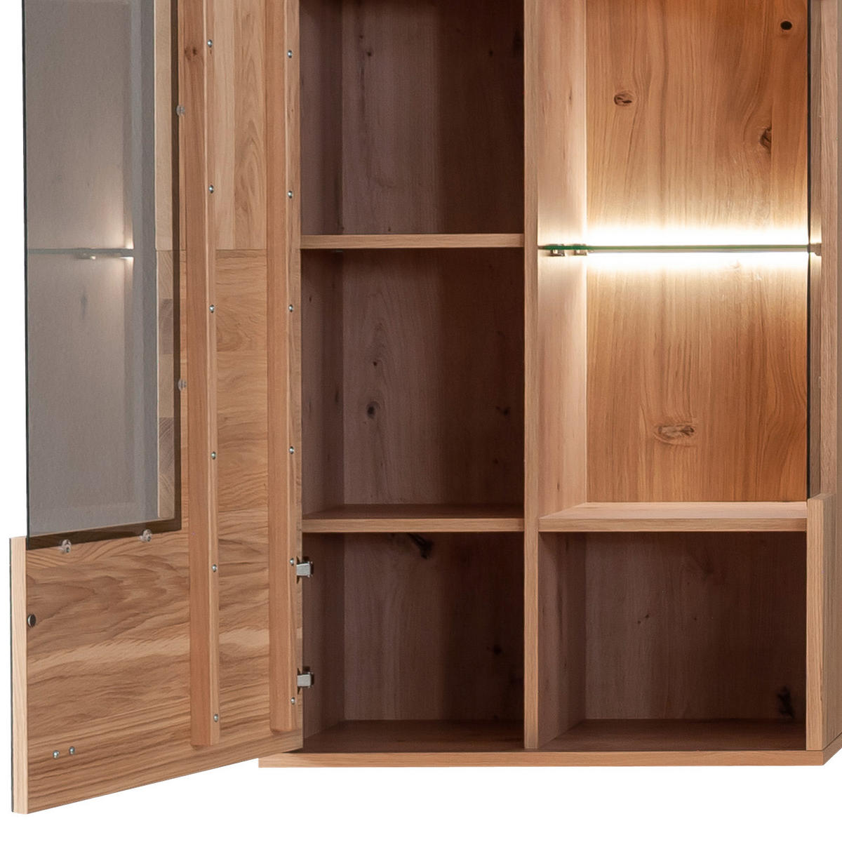HYLLKOMBINATION  i antracit, ek Bianco  306/198/50 cm  - ek Bianco/svart, Design, metall/trämaterial (306/198/50cm) - MID.YOU