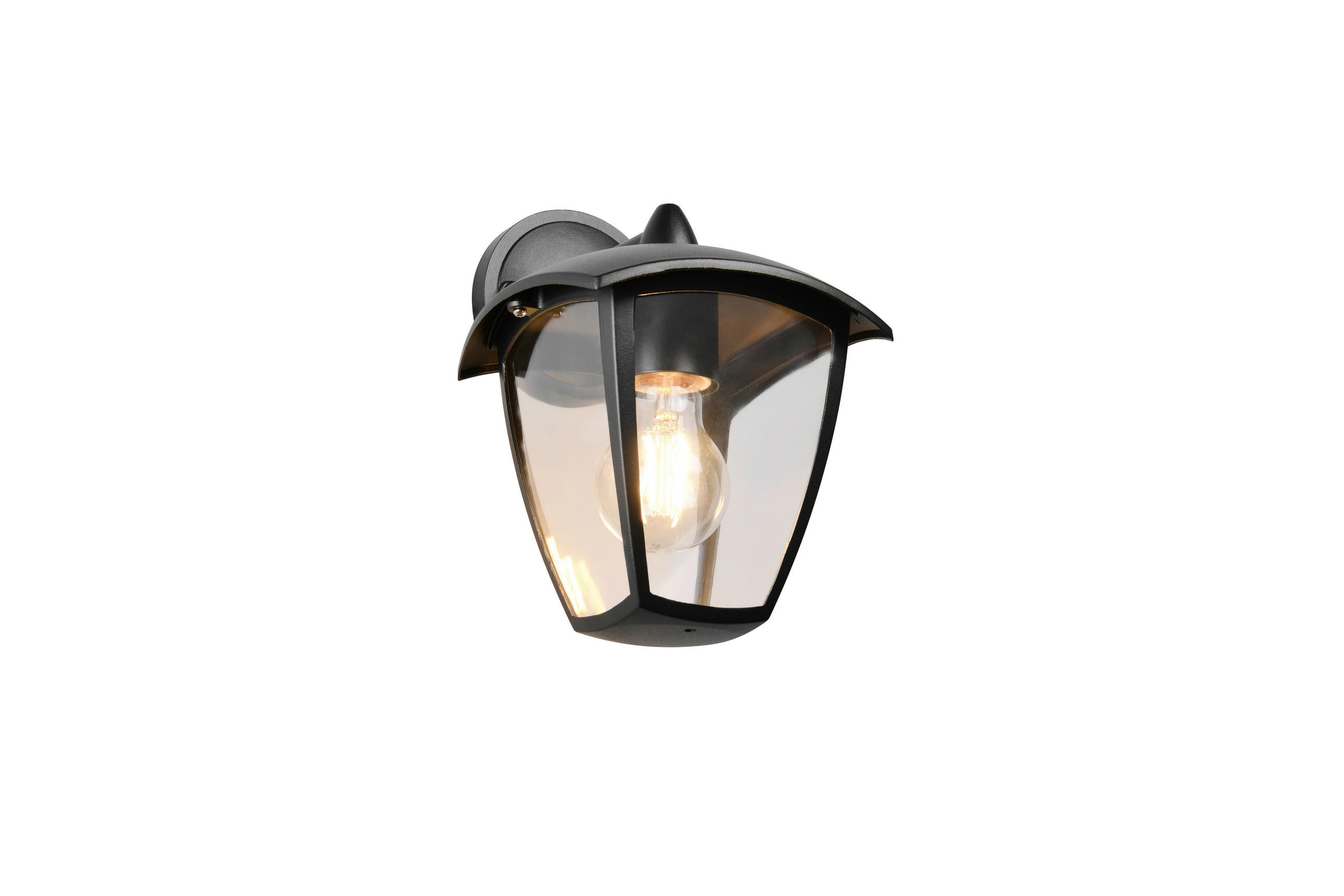 AUSSENWANDLEUCHTE - Transparent/Schwarz, Konventionell, Kunststoff/Metall (17/20/24cm) - Trio Leuchten
