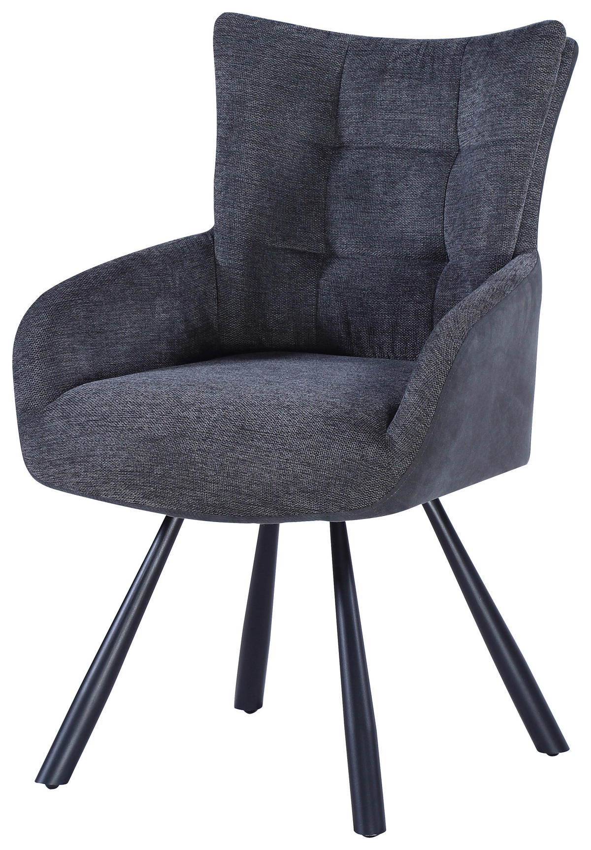 NASLANJAČ, kovina, tekstil siva  - siva, Design, kovina/tekstil (60/90/63cm) - Hom`in