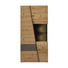 VITRINE Wildeiche furniert Eichefarben, Grau - Eichefarben/Grau, Design, Glas/Holz (96/202/42,3cm) - Voglauer