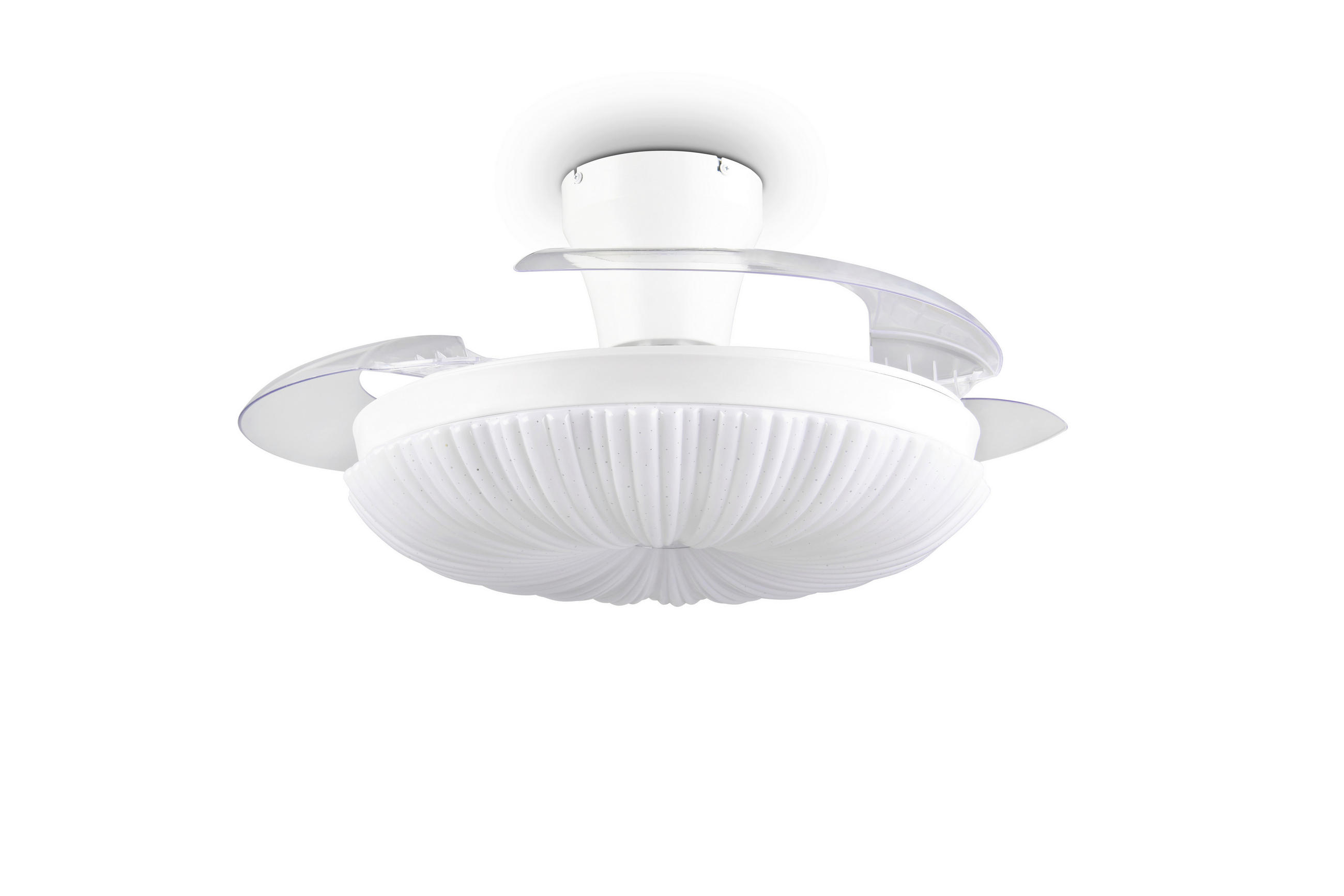 DECKENVENTILATOR - Klar/Weiß, Design, Kunststoff/Metall (106/3.5cm)