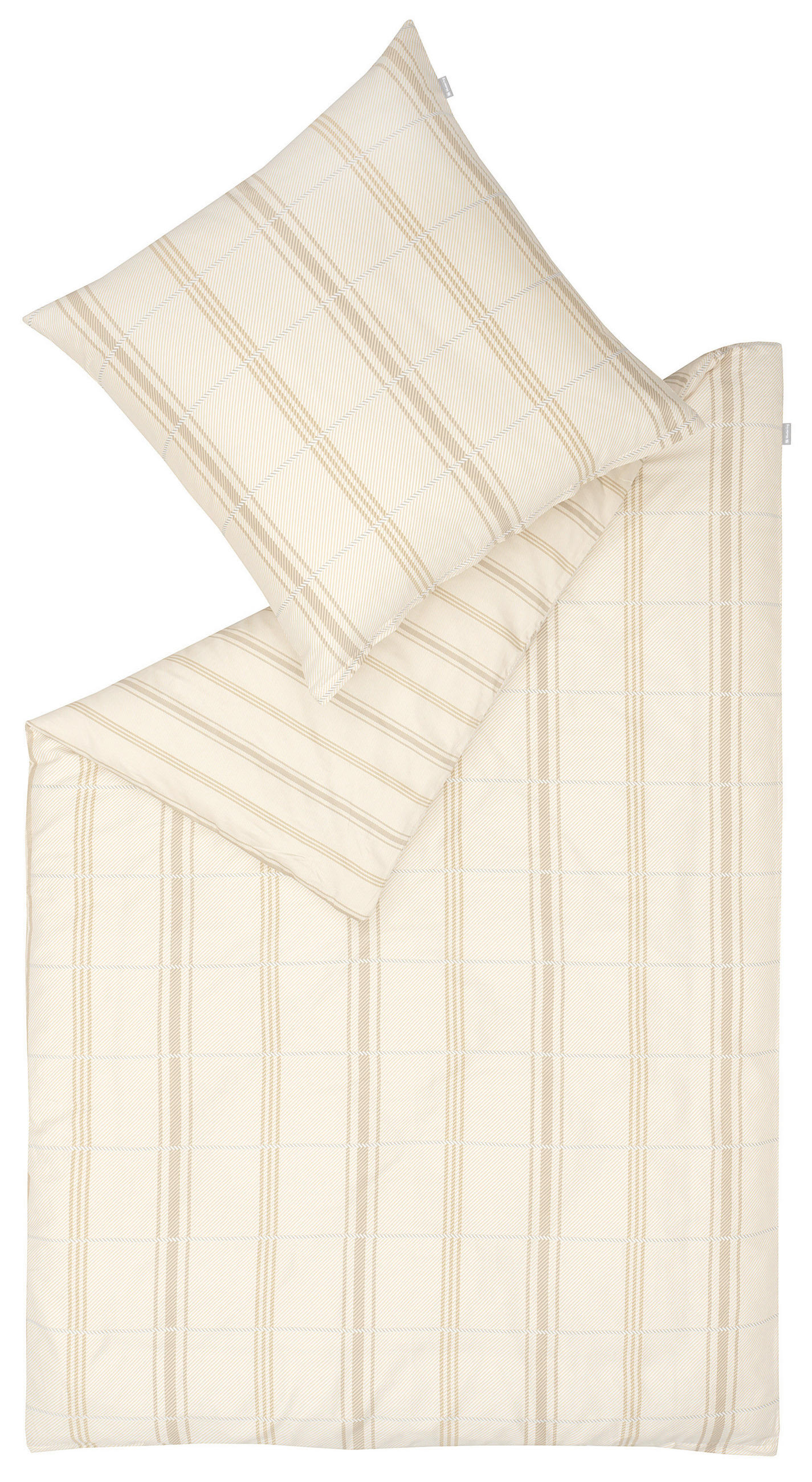 WENDEBETTWÄSCHE MR-Square Satin 155/220 cm  - Beige/Creme, Basics, Textil (155/220cm) - Musterring