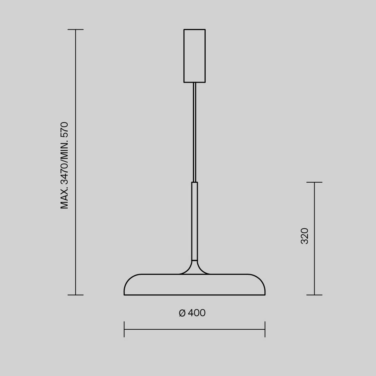 PENDELLAMPA Gerhard 40/347 cm  - svart, Design, metall (40/347cm) - MAYTONI