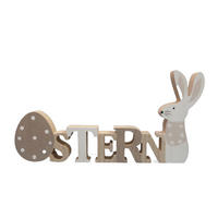 DEKOSCHRIFTZUG - Naturfarben/Weiß, LIFESTYLE, Holzwerkstoff (31,5/2/15,5cm)