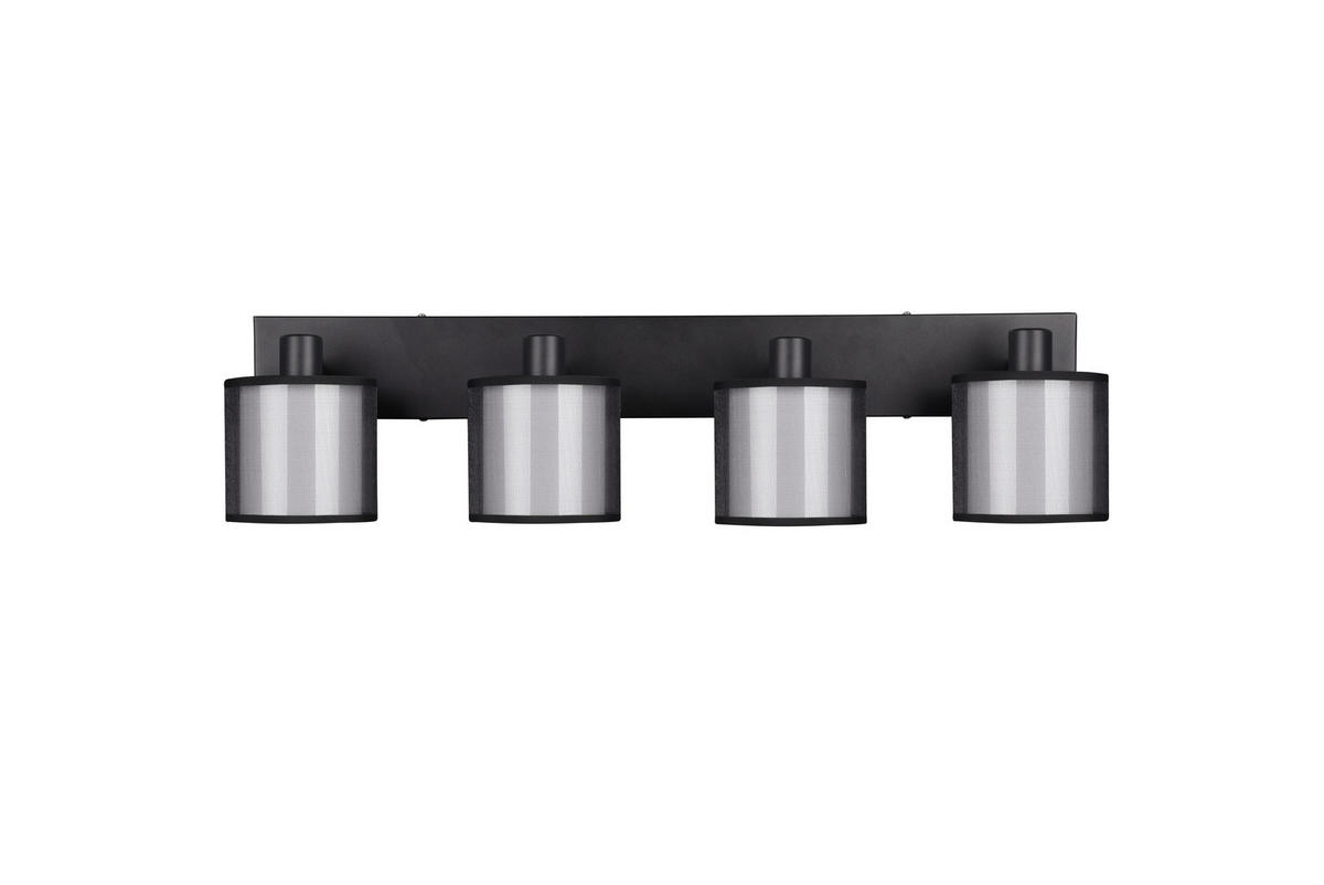 STRAHLER Burton 71,5/19,5/18 cm   - Schwarz/Grau, Basics, Textil/Metall (71,5/19,5/18cm) - Trio Leuchten