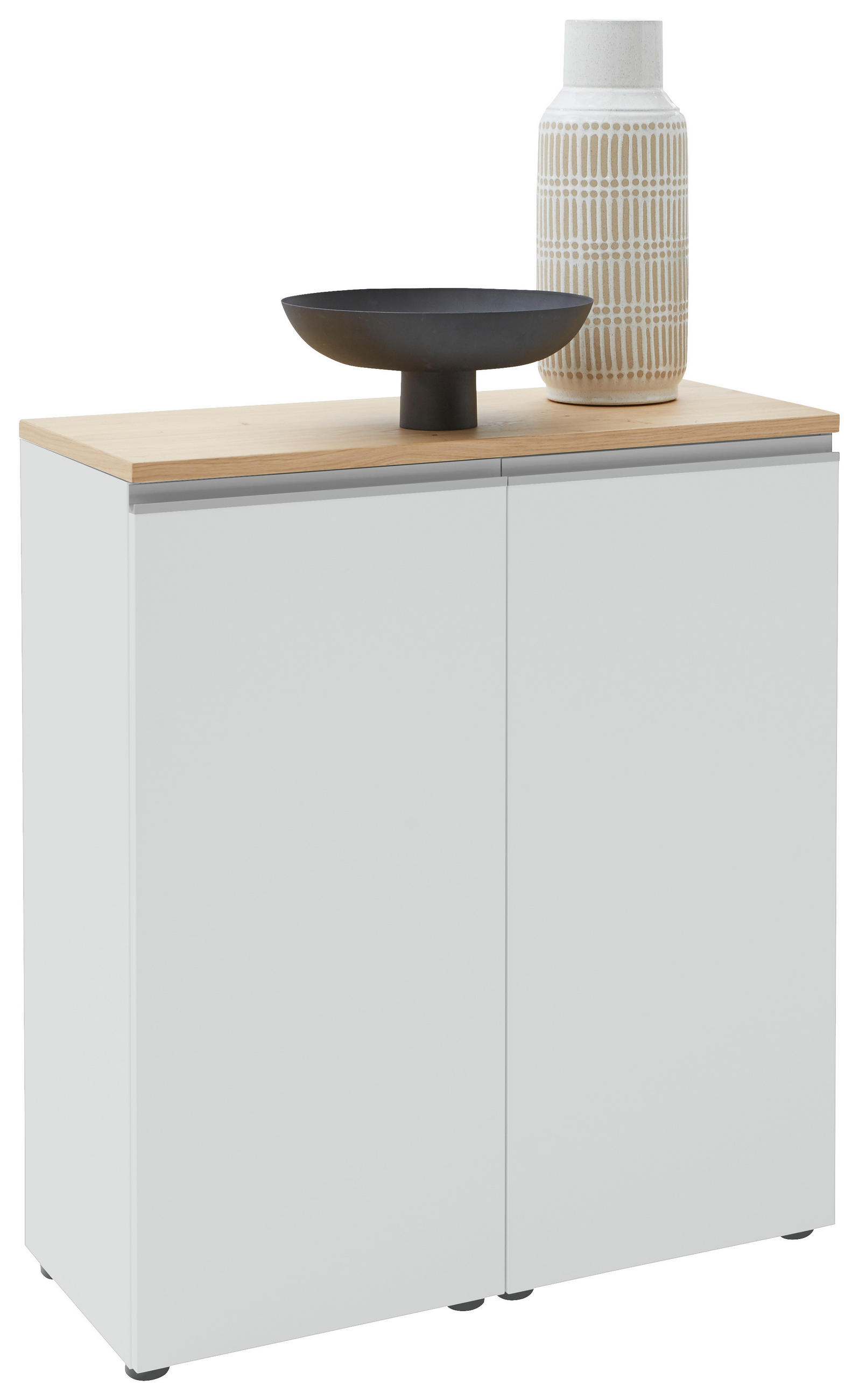 Dieter Knoll Kommode Weiß, Eiche 90x102x41 cm