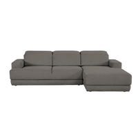 ECKSOFA in Webstoff Anthrazit  - Anthrazit/Schwarz, Design, Kunststoff/Textil (204/293cm) - MID.YOU
