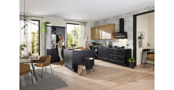 EINBAUKÜCHE - Schwarz, Design, Holzwerkstoff - Dieter Knoll
