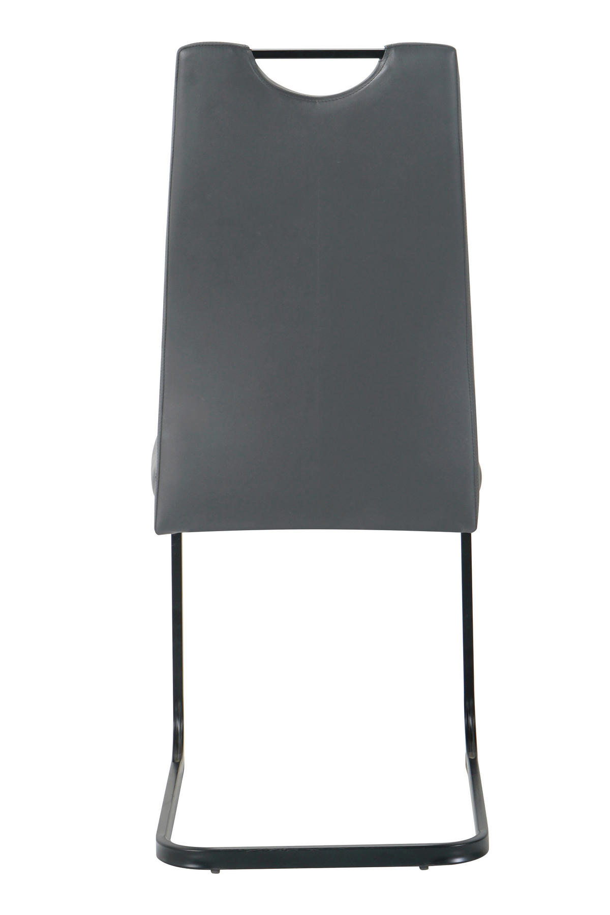 STUHL-SET 2 Stück  in Lederlook  - Schwarz/Grau, Design, Kunststoff/Textil (42/98/56cm) - Livetastic