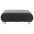 HOCKER in Textil Grau - Chromfarben/Grau, Design, Kunststoff/Textil (120/43/70cm) - Hom`in HOCKER in Textil Grau - Chromfarben/Grau, Design, Kunststoff/Textil (120/43/70cm) - Hom`in