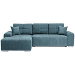 ECKSOFA in Webstoff Türkis  194/280 cm  - Türkis/Silberfarben, Design, Kunststoff/Textil (194/280cm) - Carryhome
