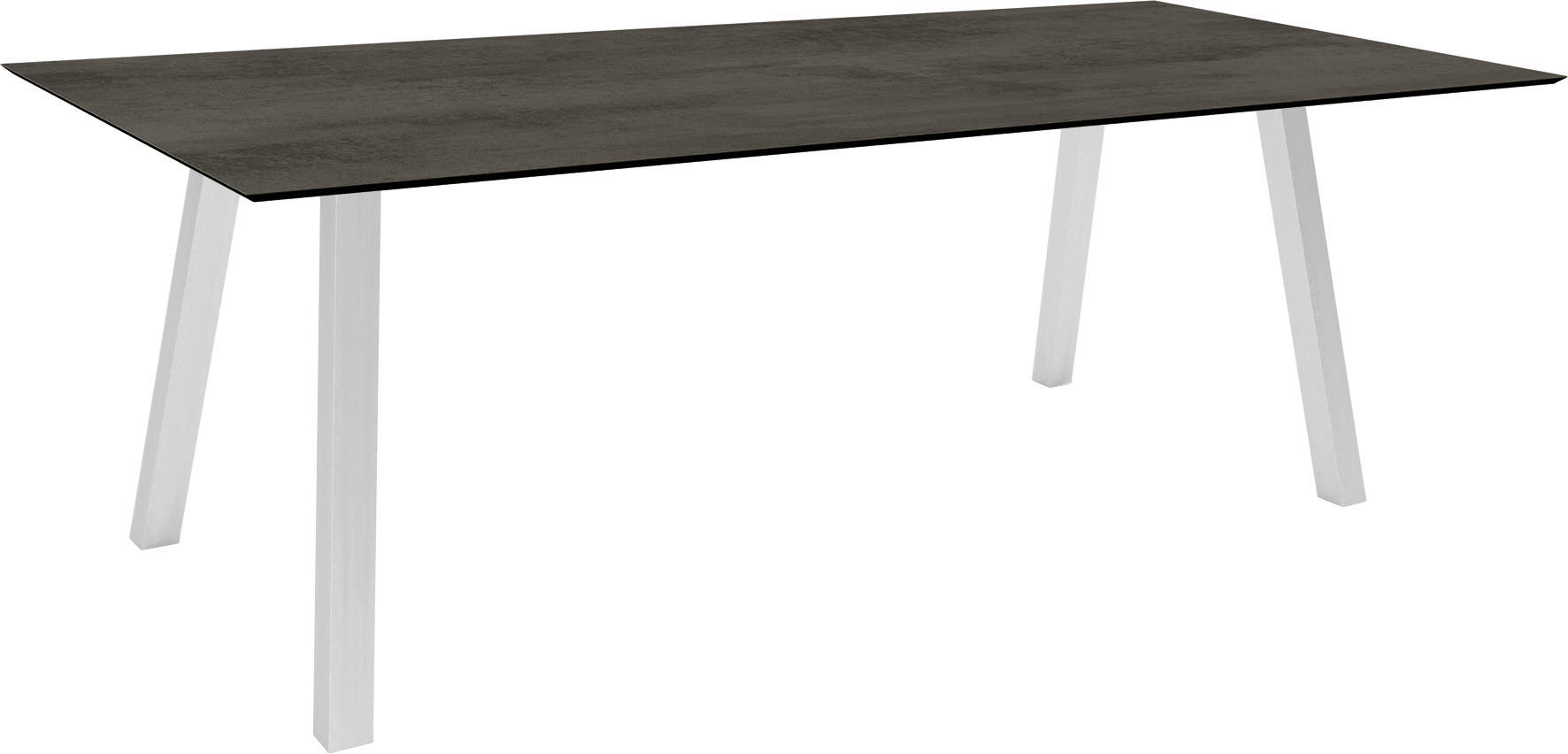 GARTENTISCH Kunststoff Grau rechteckig  - Silberfarben/Grau, MODERN, Kunststoff/Metall (220/100/75cm) - Stern