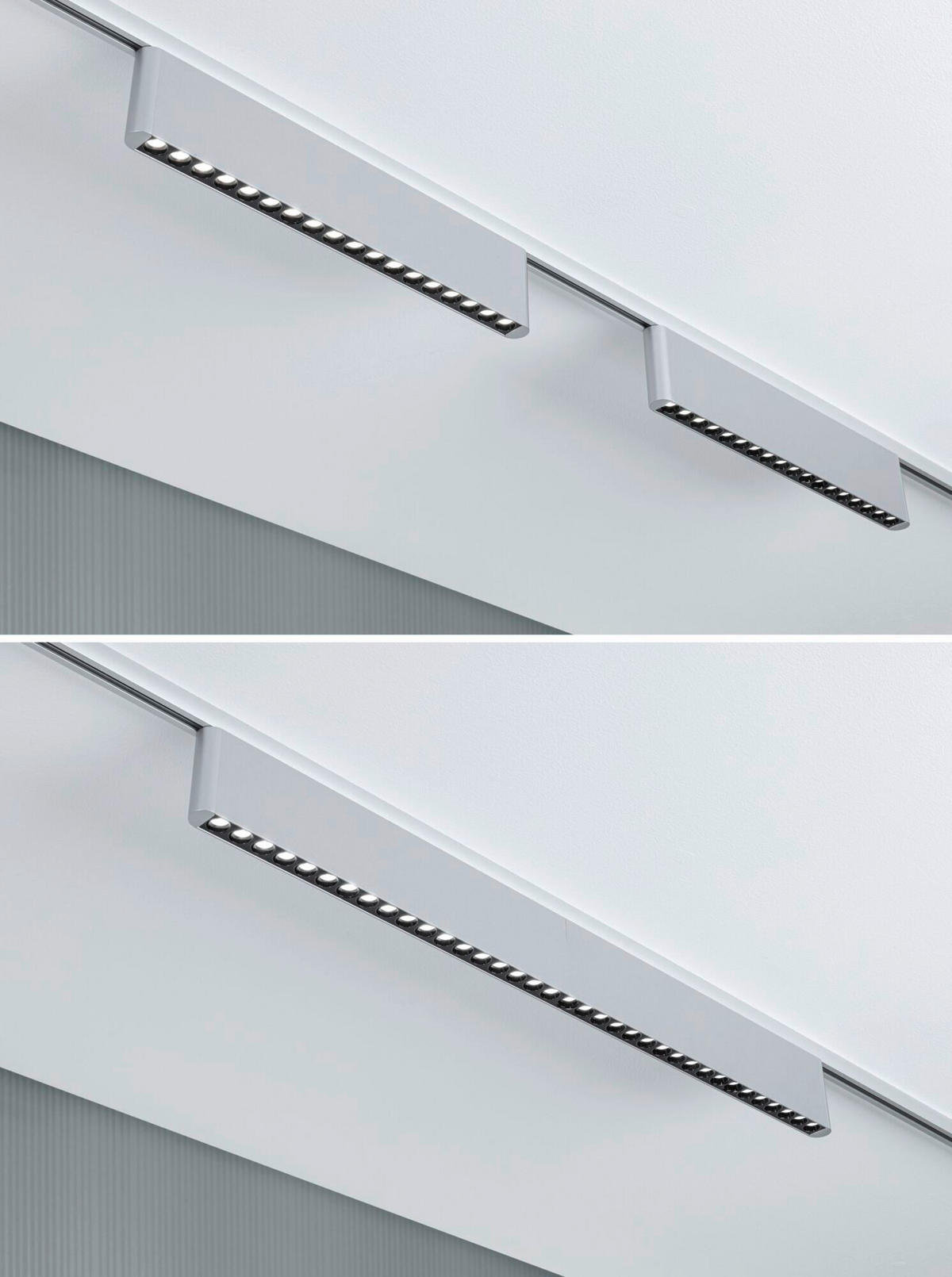 SCHIENENSYSTEM-STRAHLER Urail Zelos 37,2/7,4/2,3 cm  - Chromfarben, Basics, Metall (37,2/7,4/2,3cm) - Paulmann