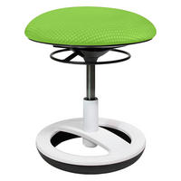 DREHHOCKER in Kunststoff, Textil Grün, Schwarz, Weiß  - Schwarz/Weiß, Basics, Kunststoff/Textil (38,5/38-46/38,5cm) - Ben'n'jen