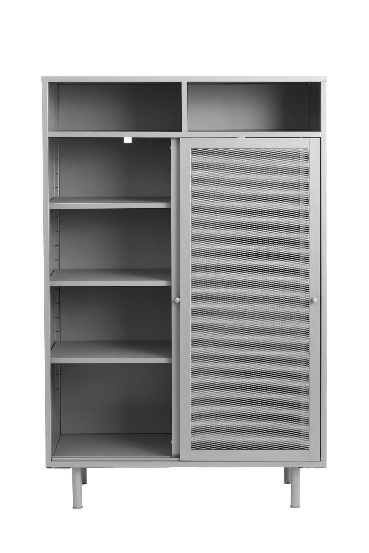 HIGHBOARD  in 90/140/40 cm  - Greige, Basics, Metall (90/140/40cm) - Boxxx