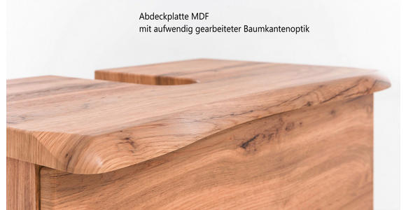 WASCHBECKENUNTERSCHRANK 61/55/40 cm  - Eiche Wotan/Silberfarben, Natur, Holzwerkstoff/Kunststoff (61/55/40cm) - Xora