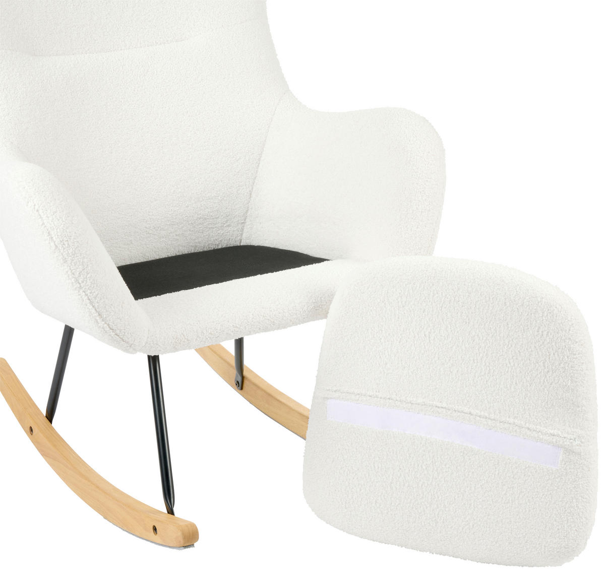 STILLSTUHL - Schwarz/Weiß, Trend, Holz/Textil (74,5/99/80,5cm) - Jimmylee