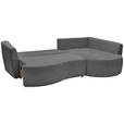 ECKSOFA Dunkelgrau Chenille  - Dunkelgrau/Schwarz, MODERN, Kunststoff/Textil (287/179cm) - Carryhome