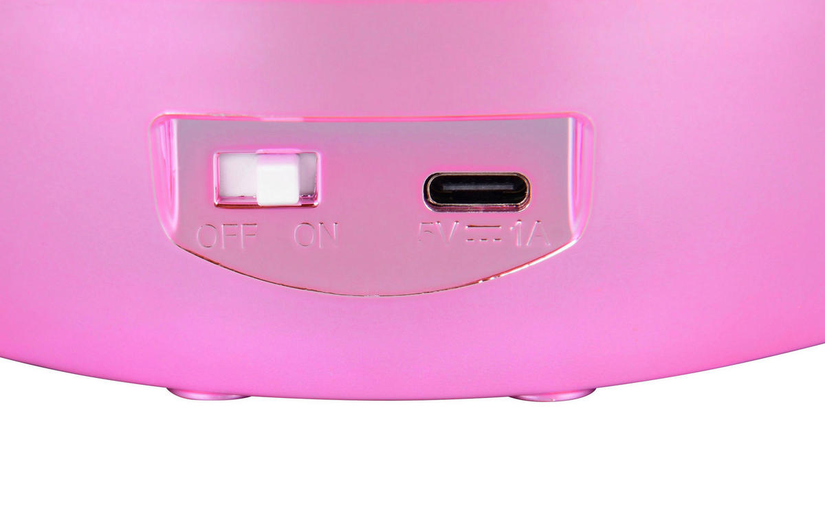 LED-TISCHLEUCHTE Shelly 17.5/12,5/14,5 cm   - Pink/Transparent, Trend, Kunststoff (17.5/12,5/14,5cm)