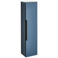 MIDISCHRANK 20/80,8/15 cm  - Blau/Schwarz, KONVENTIONELL, Glas/Holzwerkstoff (20/80,8/15cm) - Novel