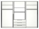 DREHTÜRENSCHRANK 6-türig Weiß  - Weiß, MODERN, Holzwerkstoff/Metall (302/223/60cm) - Novel