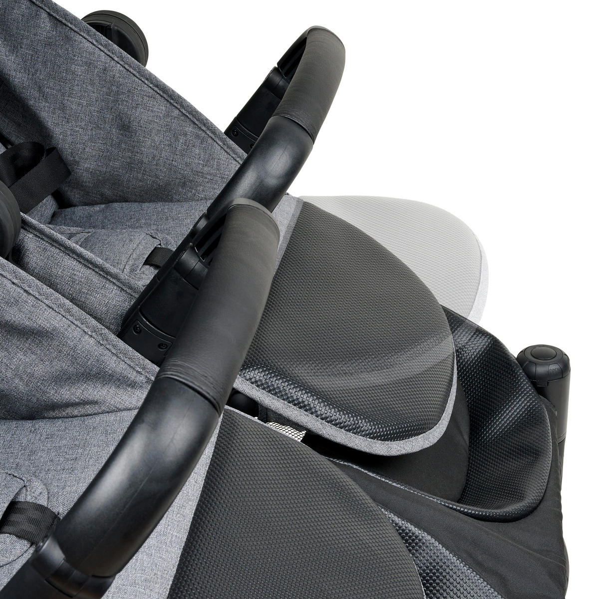 ZWILLINGSWAGEN  - Schwarz/Grau, Basics, Textil/Metall (100/110/75cm) - Jimmylee