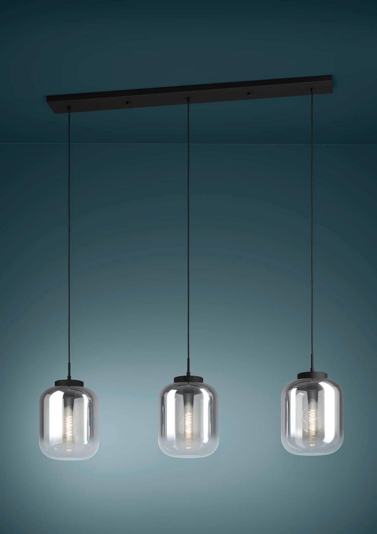 ZÁVĚSNÉ SVÍTIDLO,  25/150/126 cm - černá, Basics, kov/sklo (25/150/126cm)