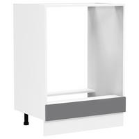 INBYGGNADSSKÅP FÖR SPIS 60/82/46 cm  i antracit, vit  - vit/antracit, Trend, trämaterial/plast (60/82/46cm) - MID.YOU
