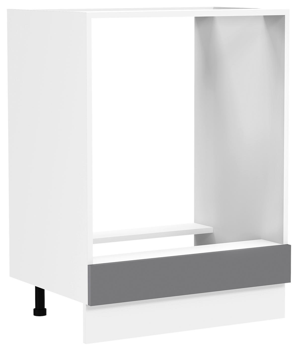 INBYGGNADSSKÅP FÖR SPIS 60/82/46 cm  i antracit, vit  - vit/antracit, Trend, trämaterial/plast (60/82/46cm) - MID.YOU