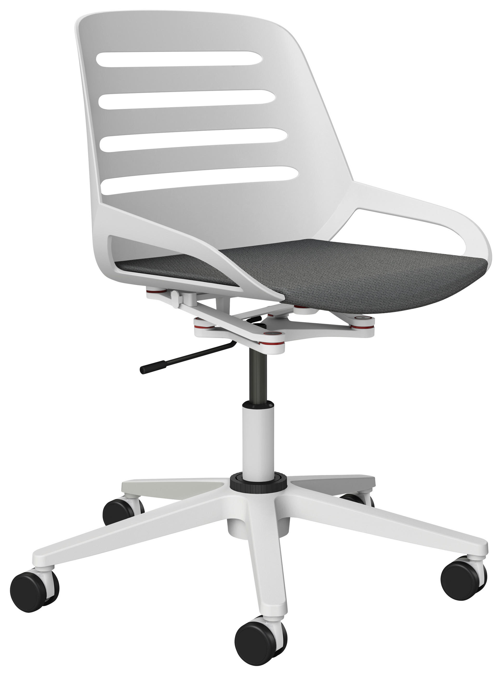 DREHSTUHL  in Grau, Weiss  - Weiss/Grau, Design, Kunststoff/Metall (70/68/40cm) - Aeris