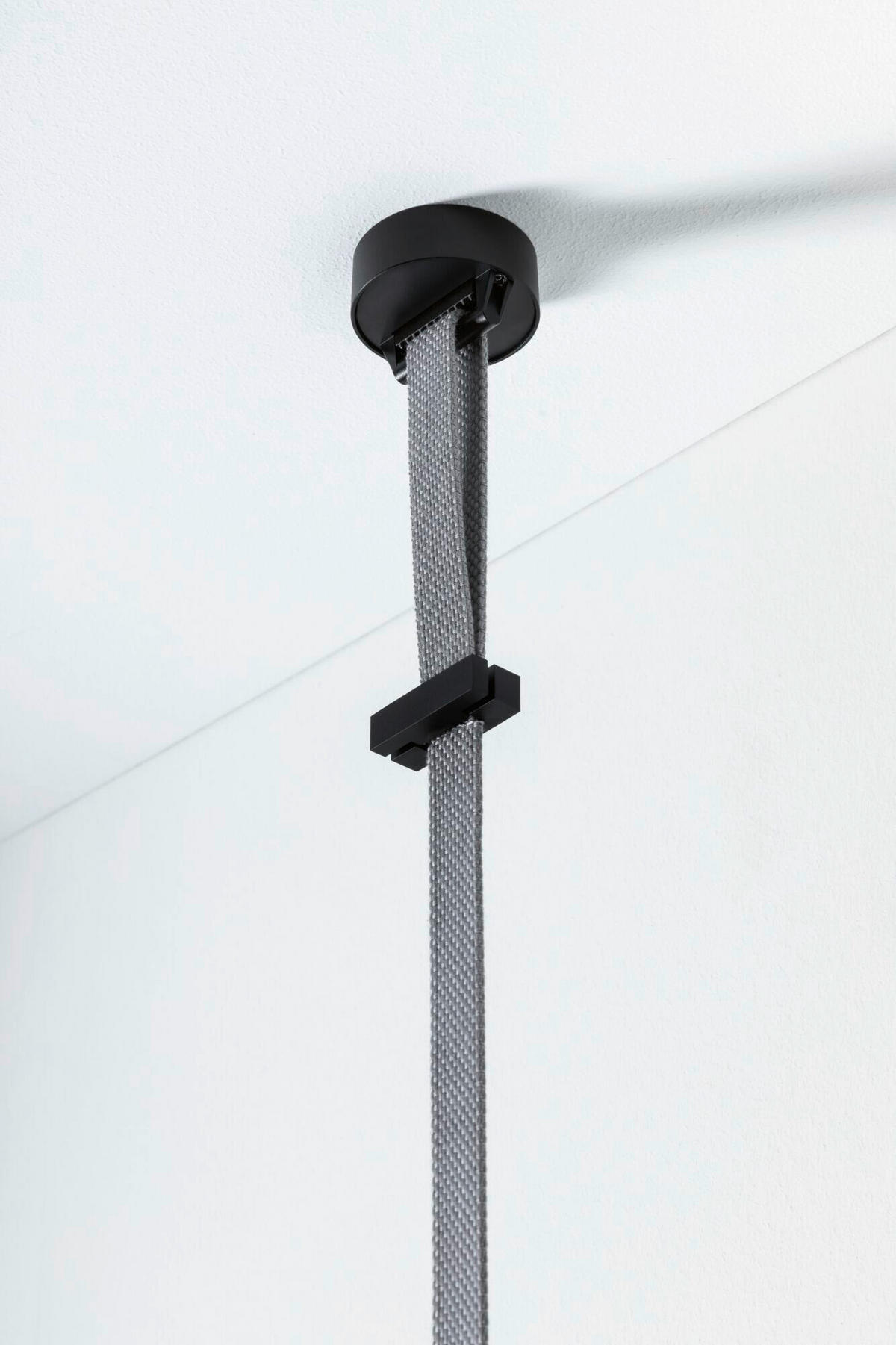 SEILSYSTEM-MONTAGESET ULine 6,0/3,5 cm   - Schwarz, Basics, Kunststoff/Metall (6,0/3,5cm) - Paulmann