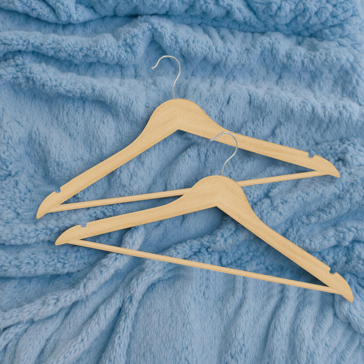 KLEIDERBÜGELSET Metall, Holzwerkstoff  - Naturfarben, Trend, Holzwerkstoff/Metall (43/21/12cm) - Boxxx