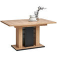 ESSTISCH in Metall, Holzwerkstoff 140-180/90/75,5 cm  - Schwarz/Eiche Artisan, KONVENTIONELL, Holzwerkstoff/Metall (140-180/90/75,5cm) - Carryhome