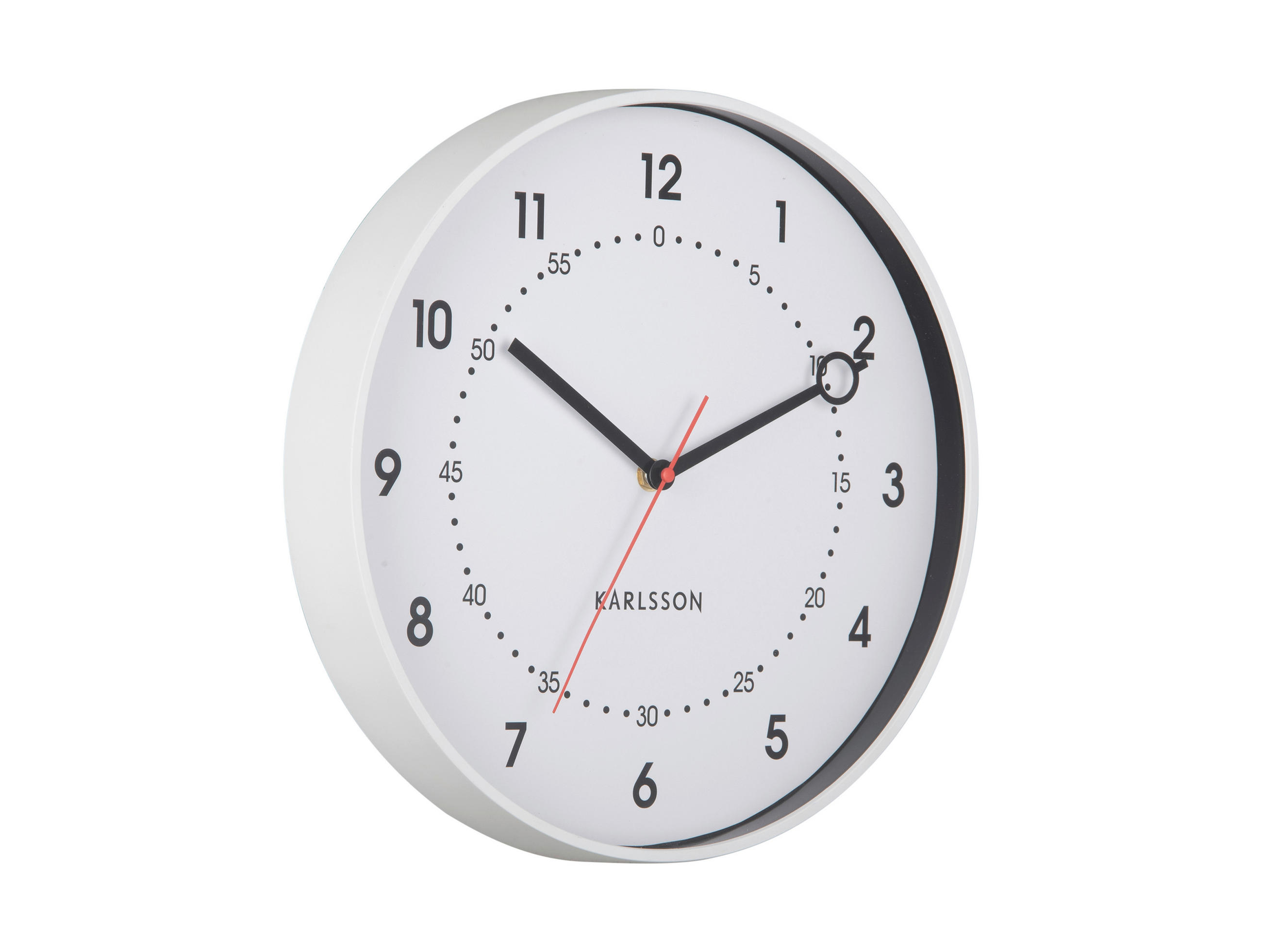 UHR  Weiß 31,5 cm  - Weiß, Basics, Kunststoff (31,5cm) - Karlsson