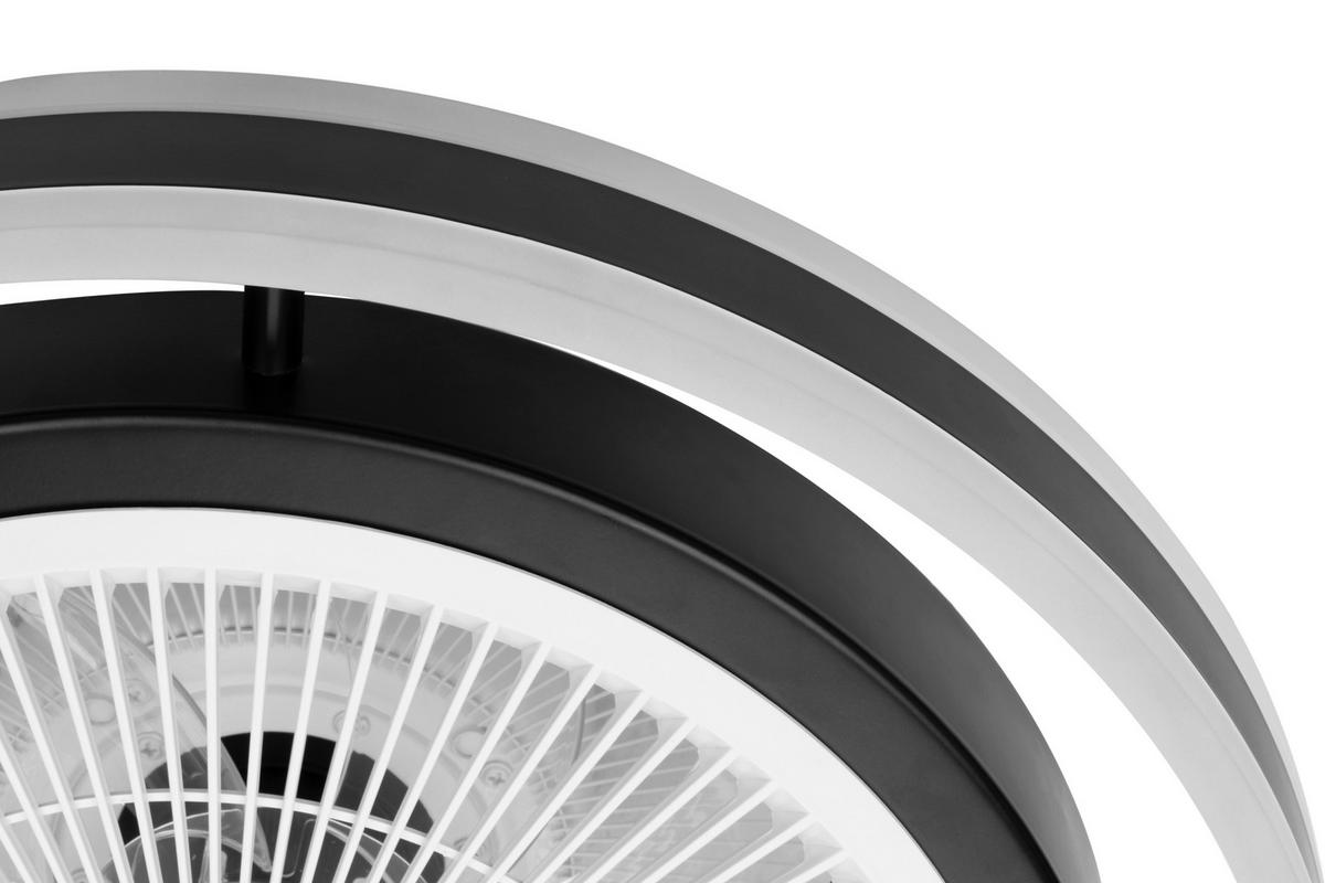 PLAFONSKI VENTILATOR   - prozirna/bela, Dizajnerski, metal/plastika (49,5/16,8cm) - Mican