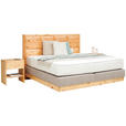 BOXSPRINGBETT 180/200 cm  in Zirbelkieferfarben, Greige  - Greige/Zirbelkieferfarben, Natur, Holz/Textil (180/200cm) - Valnatura