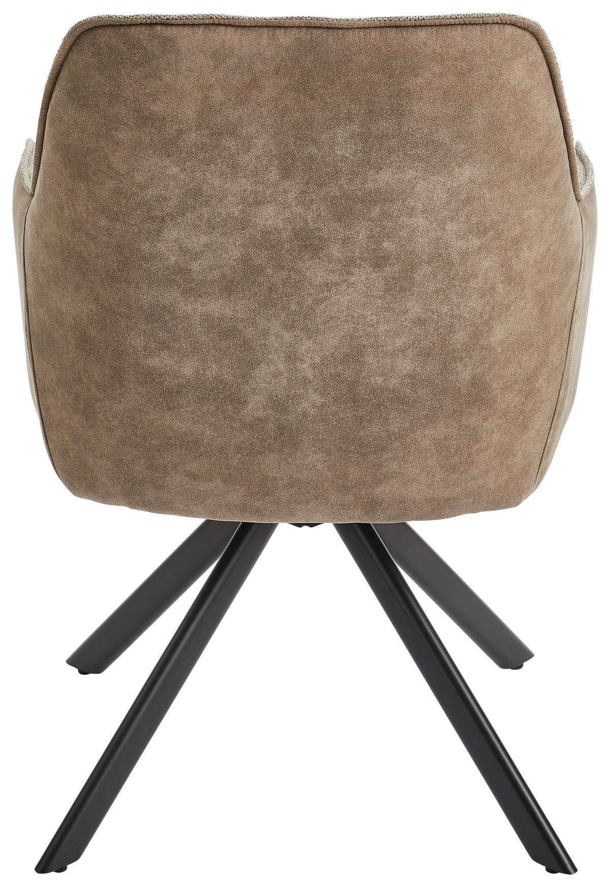 ARMLEHNSTUHL  in Eisen Webstoff, Leinenoptik  - Schwarz/Braun, MODERN, Holz/Textil (60/87/65cm) - Livetastic