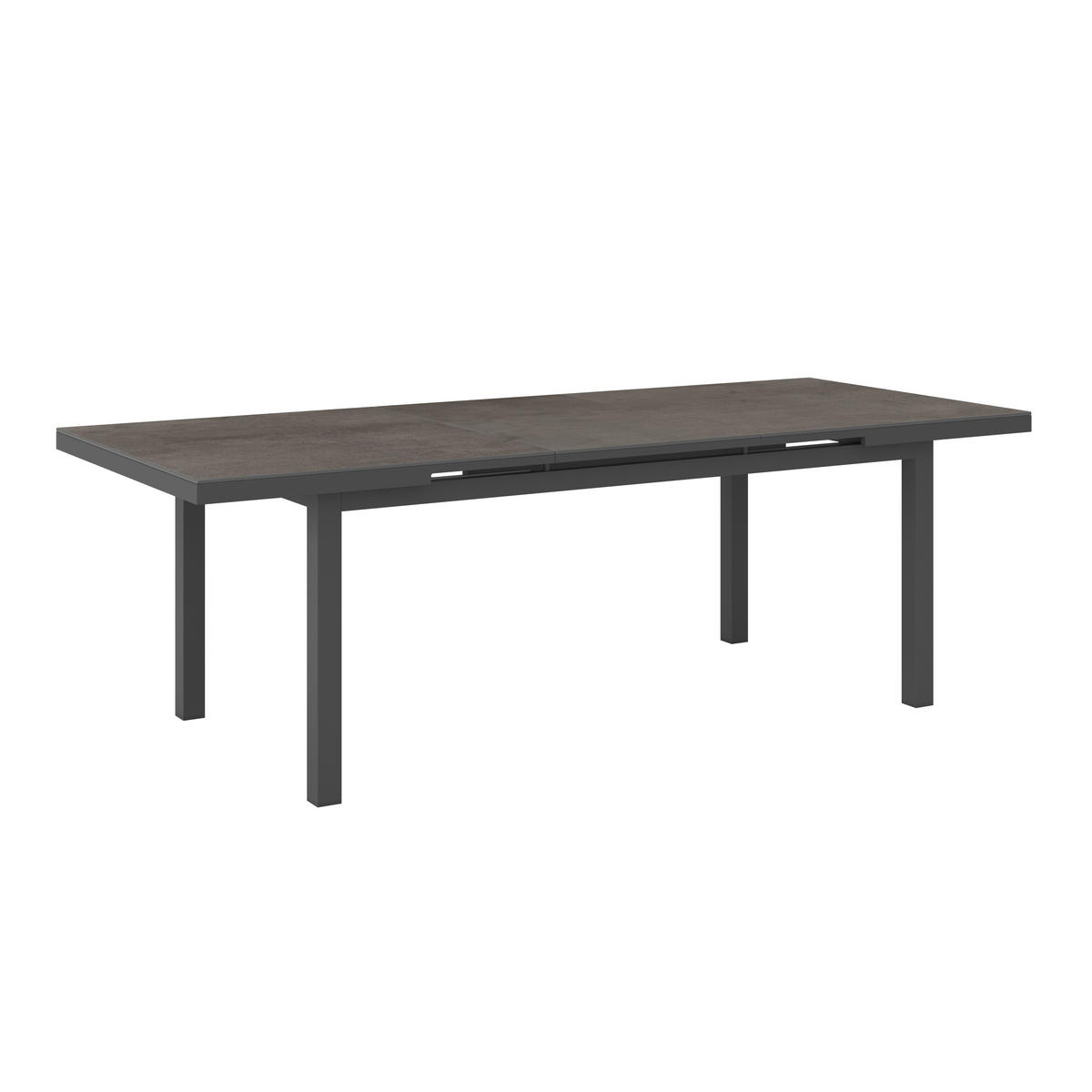 STOL VRTNI     antracit  metal, staklo  - antracit, Moderno, staklo/metal (180-240/75/100cm) - Ambia Garden