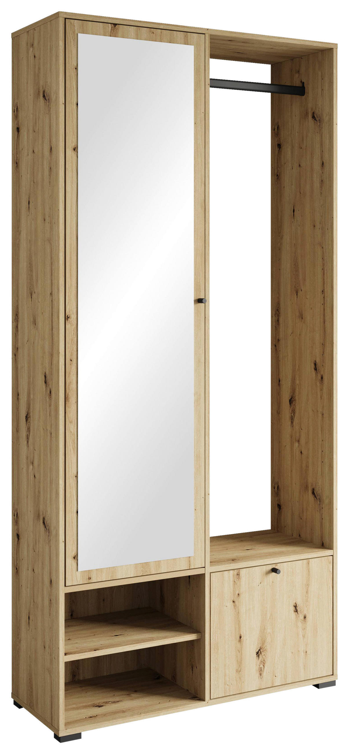GARDEROBE  in 90/190/33 cm  - Eiche Artisan, Trend, Holzwerkstoff (90/190/33cm) - MID.YOU